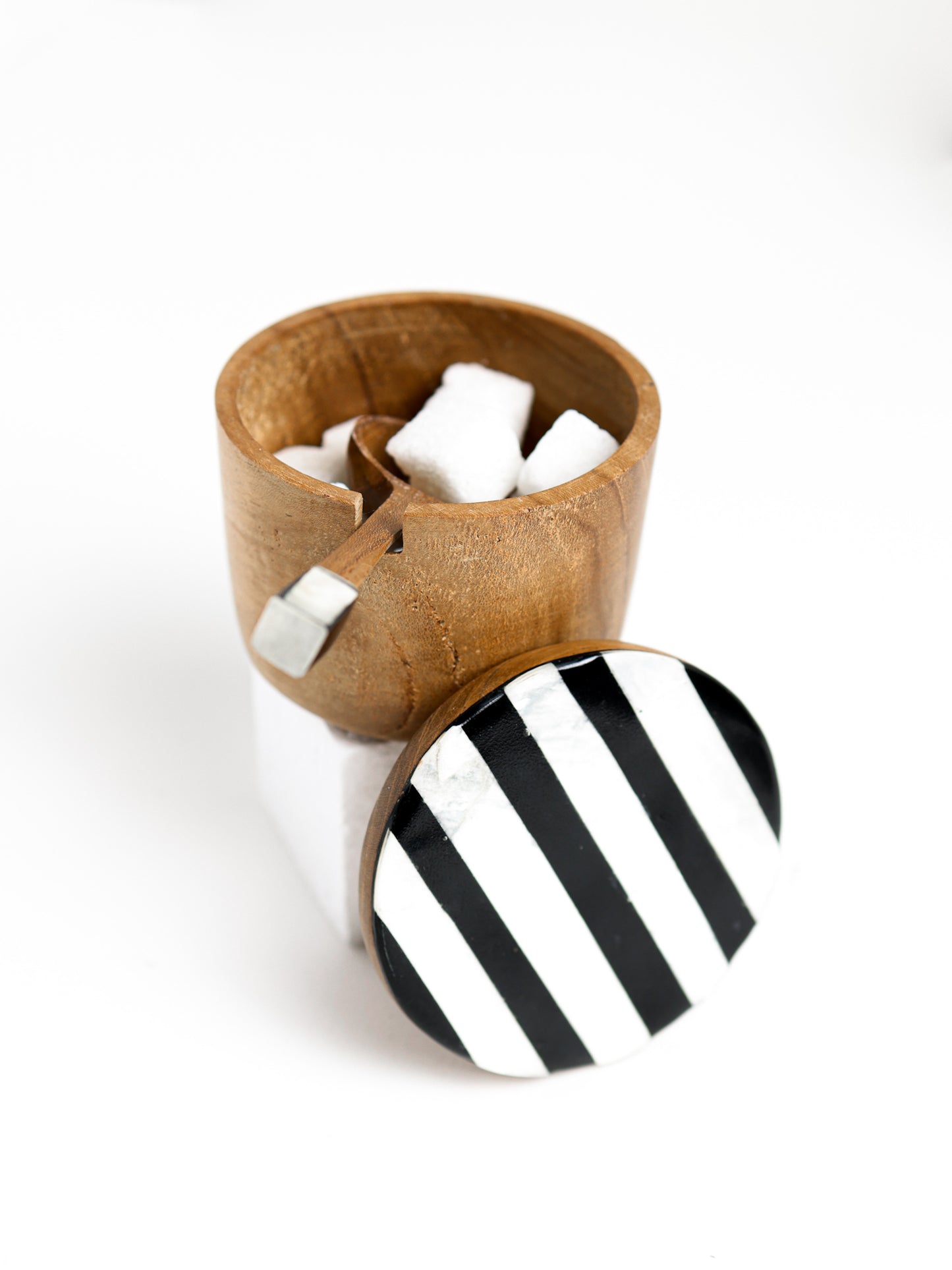 Black & White Sugar Container