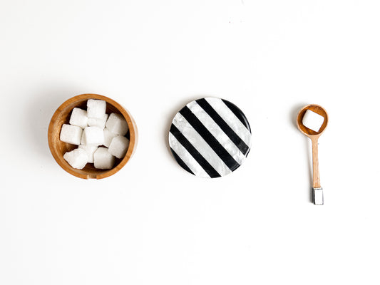 Black & White Sugar Container