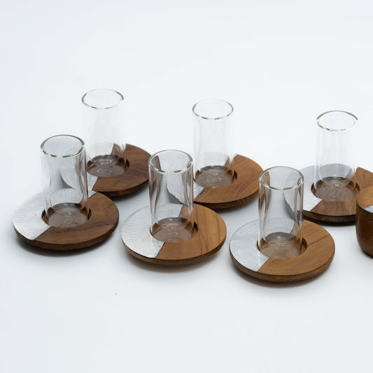 Wood x Aluminium Tea Set & Sugar Container