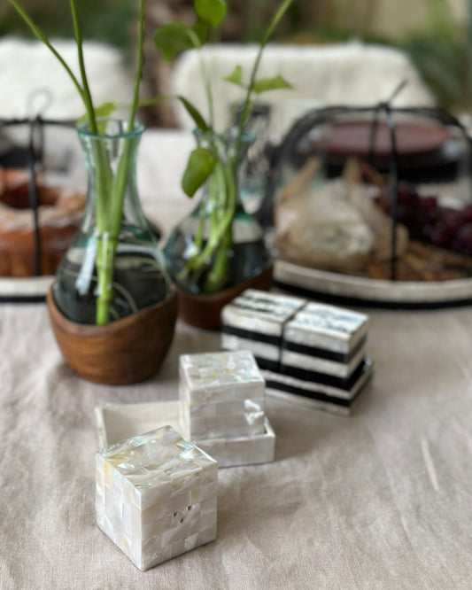 Black & White Stripes Salt & Pepper Set